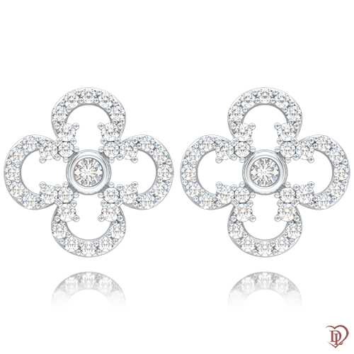 <p>Сережки в білому золоті зі вставками: діаманти</p>
 0004663