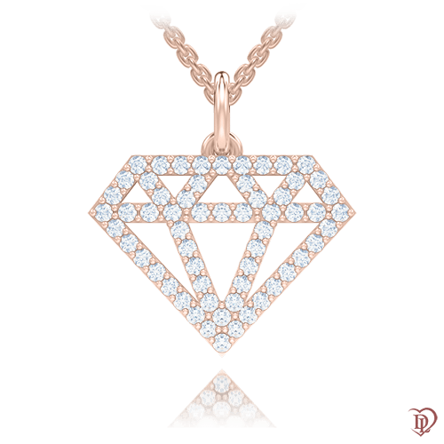 <p>Підвіс в рожевому золоті зі вставками: діаманти</p>
 0007717