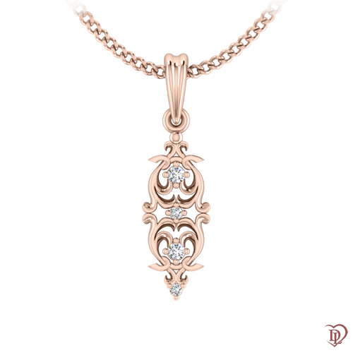 <p>Підвіс в рожевому золоті зі вставками: діаманти</p>
 0021687